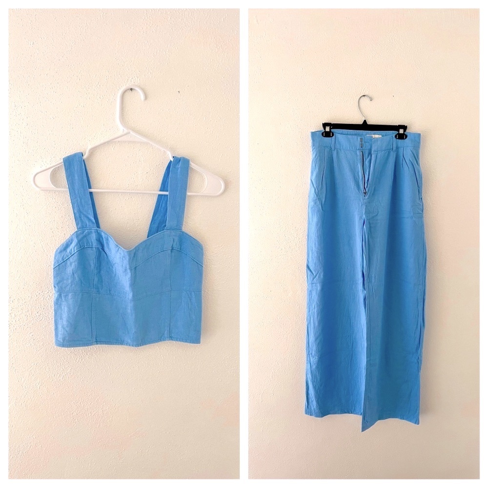 Abercrombie and Fitch. Wide leg pant and cropped tank set.